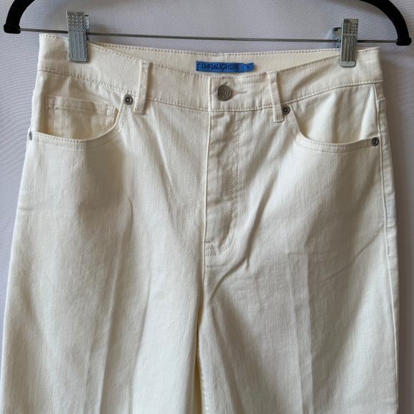 J MCLAUGHLIN LOWDEN WIDE LEG JEAN PANT HIGH WAIST COASTAL CHIC MODERN CLASSIC 4 - Picture 2 of 9